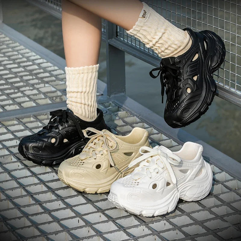 2025 Summer New Fashion Breathable Chunky Sneakers Women EVA Non Slip Wading Platform Shoes Woman Outdoor Thick Sole Sports Shoe