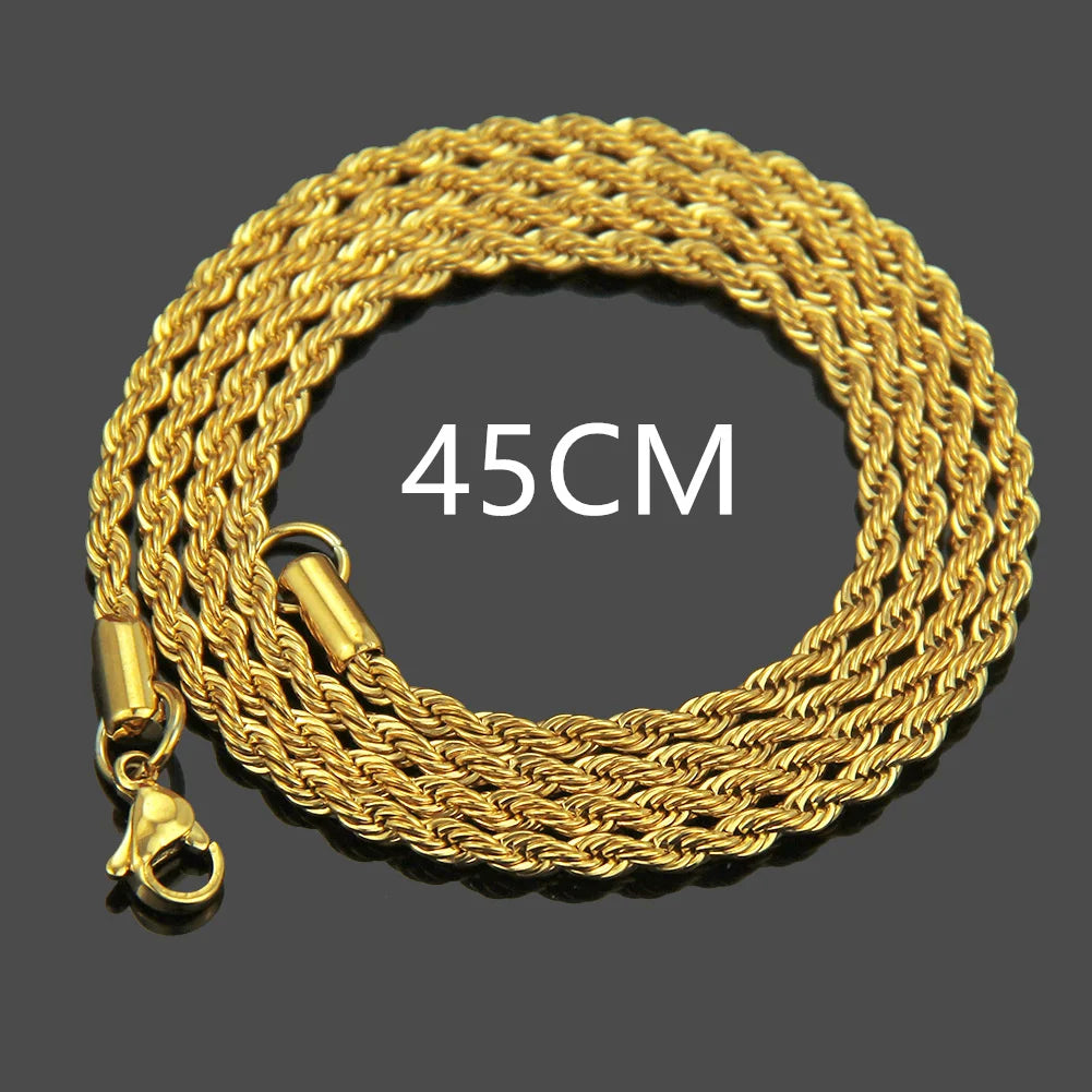 Vintage Gold Color Stainless Steel Snake Chain Necklace For Women Fashion Clavicle Chain Necklace Men Party Jewelry Accessories - Live Store 4U