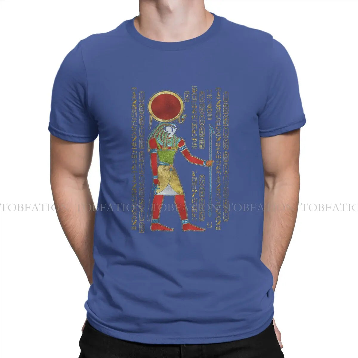 Ancient Egypt Egyptian TShirt for Men Re Horakhty Ra Horakht Ornament Classic Humor Casual Sweatshirts T Shirt