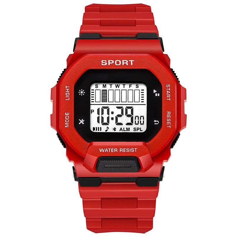 YIKAZE Men's Sports Watch Waterproof LED Digital Watches Student Outdoor Adventure Trend Multifunctional Electronic Watch Gift