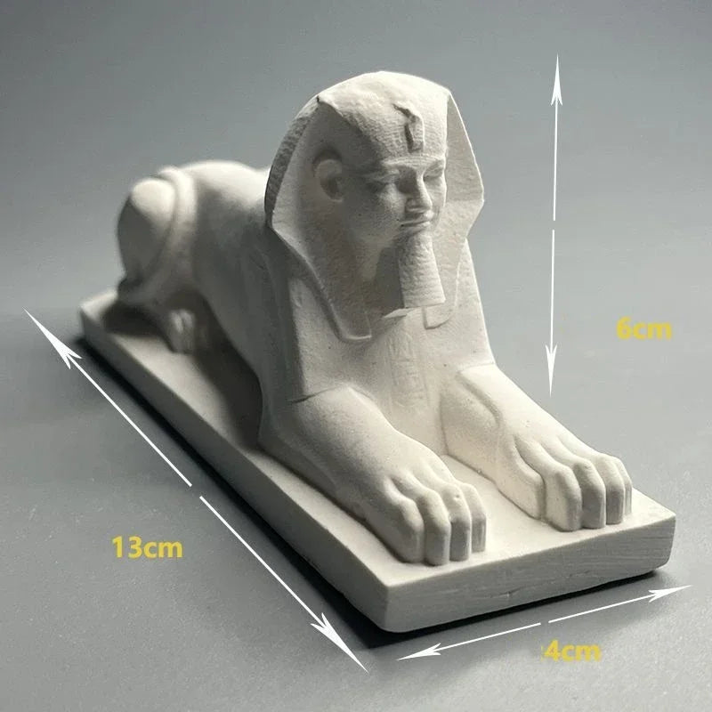 Ancient Egyptian Sphinx Sculpture Artwork Plaster Statue Model European Statue Art Sculpture Home Living Room Decoration Gifts