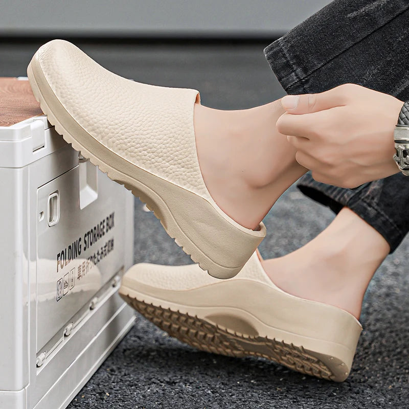 Hotel Kitchen Non-slip Oil-resistant Chef's Shoes Casual Flat Work Safe Men's Shoes Summer Breathable Comfortable Plus Size 47