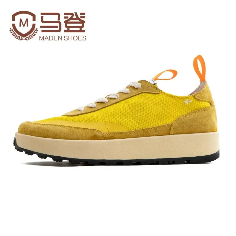 Maden  Spring Vintage Jogging Shoes for Men Casual Low Top Running Sports Mesh Breathable Shoes Comfort Trainer Summer Sneakers