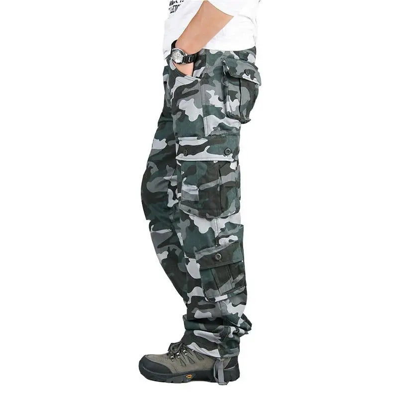 Tactical Cargo Pants Men Cotton Overalls Outdoor Work Trousers Big Size Hombre Clothing Camo Hiking Pants - Live Store 4U