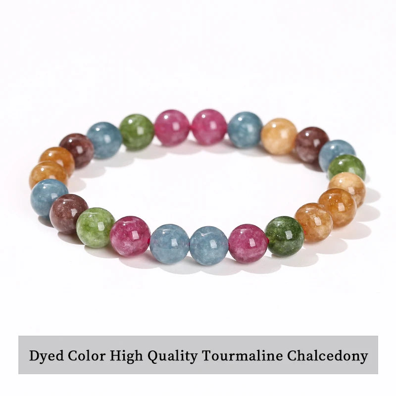 JD 6 8 10mm Natural Stone Beaded Bracelet Obsidian Fluorite Quartz Jasper Healing Beads Bangles Women Men Stretch Yoga Jewelry - Live Store 4U
