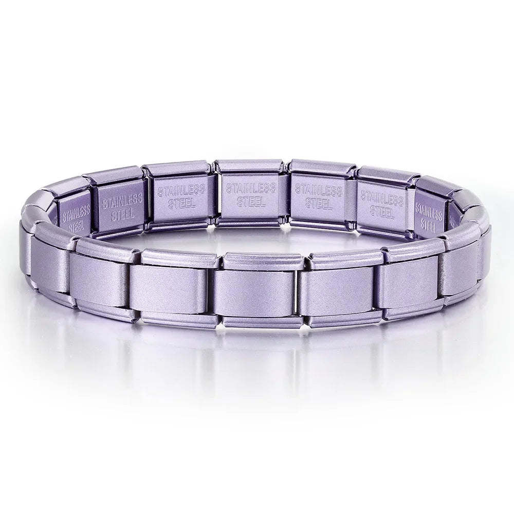 2025 New Men and Women Starry Colors 18 Pieces Italian Charm Fit 9mm Stainless Steel Modular Bracelet Wholesale Jewelry - Live Store 4U