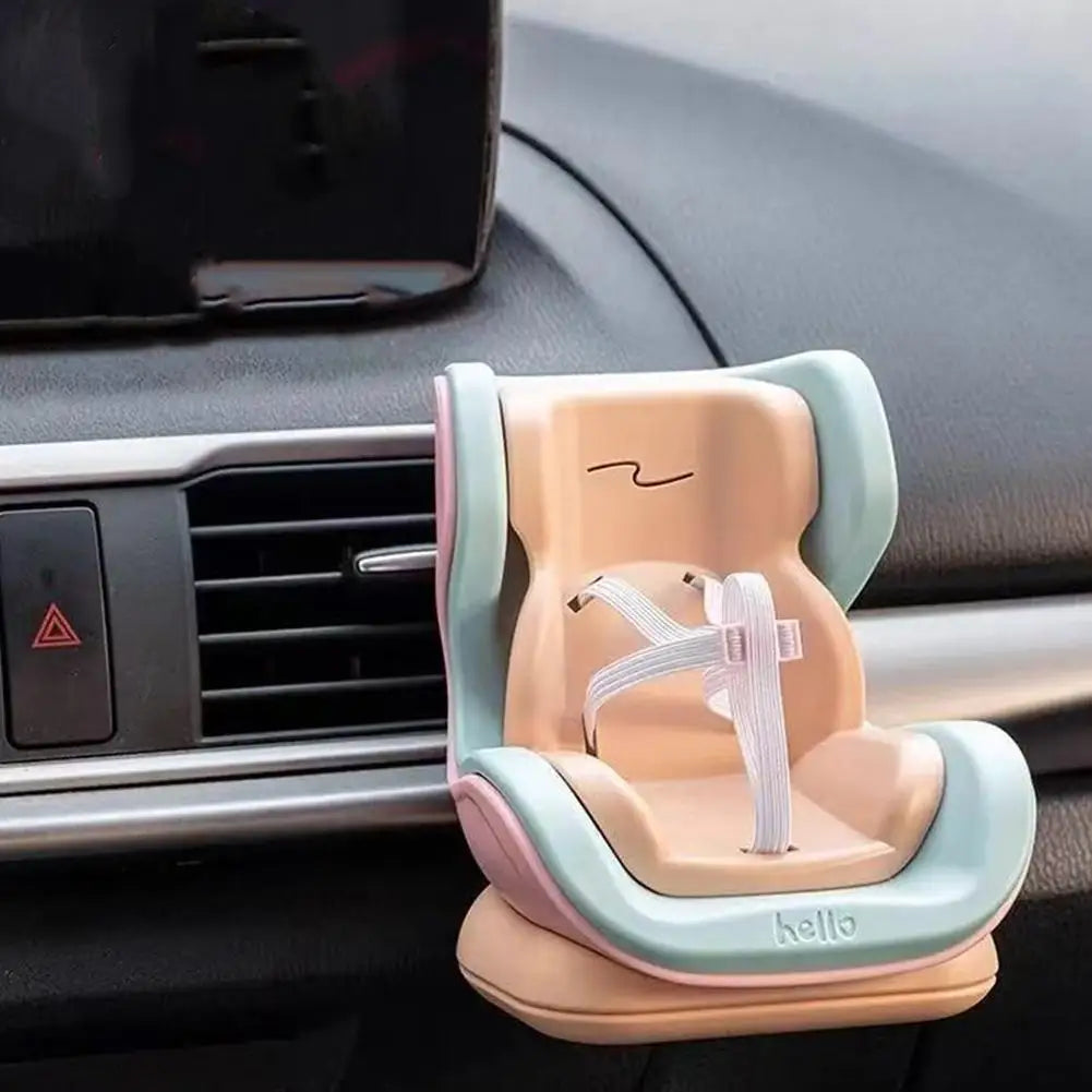 Doll Car Seat for 17cm Dolls Cute Fragrance Accessory car Air Vents Freshener Decor car Interior Blind Box Doll Accessory