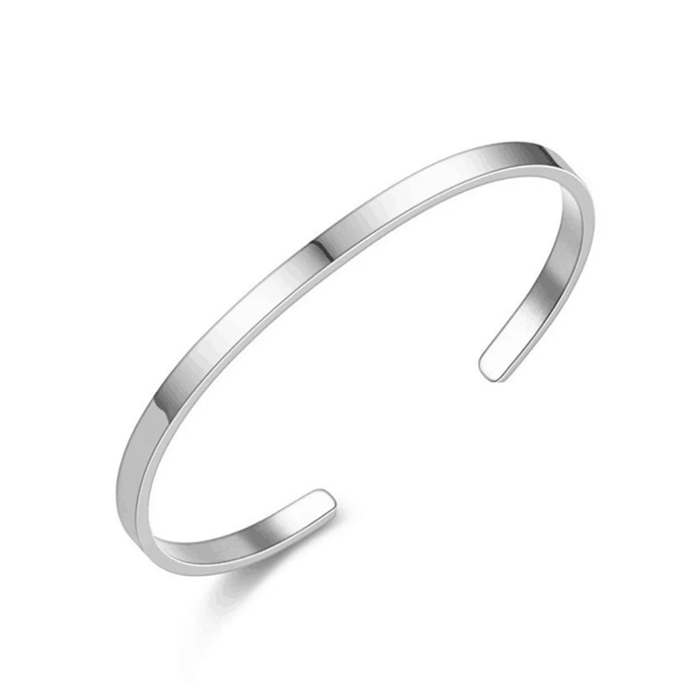 3mm Stainless Steel Cuban Chain Bracelet Men's Street Hip Hop Jewelry Accessories Adjustable Open Bracelet - Live Store 4U