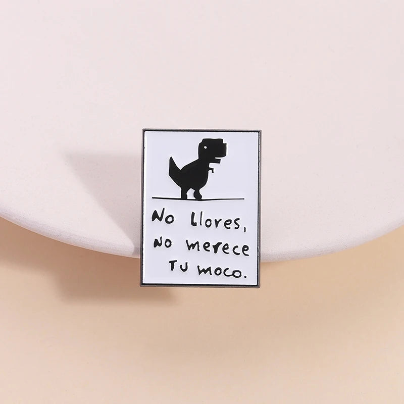 Funny Spanish Quote Enamel Pins Te Calmas O Te Calmas Despues No Digas Que No Te Avise Metal Brooches Lapel Badge Jewelry Gifts - Live Store 4U