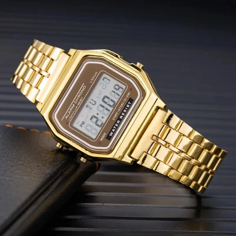 Sport Watch Man Digital Led Fashion Luxury Stainless Steel Square Wristwatch Electronic Womens Watches Male Clock Reloj Hombre