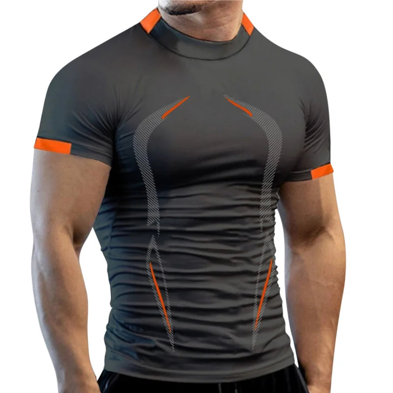 New Summer Gym Breathable T Shirt Men Quick Drying Jogging TShirt Men Training Tees Fitness Tops Running T-shirt - Live Store 4U