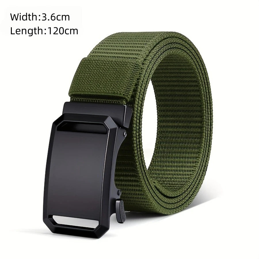 The New Men's 125cm Buckle Belt Nylon Braided Lightweight Breathable Daily Commuter Men's Belt - Live Store 4U