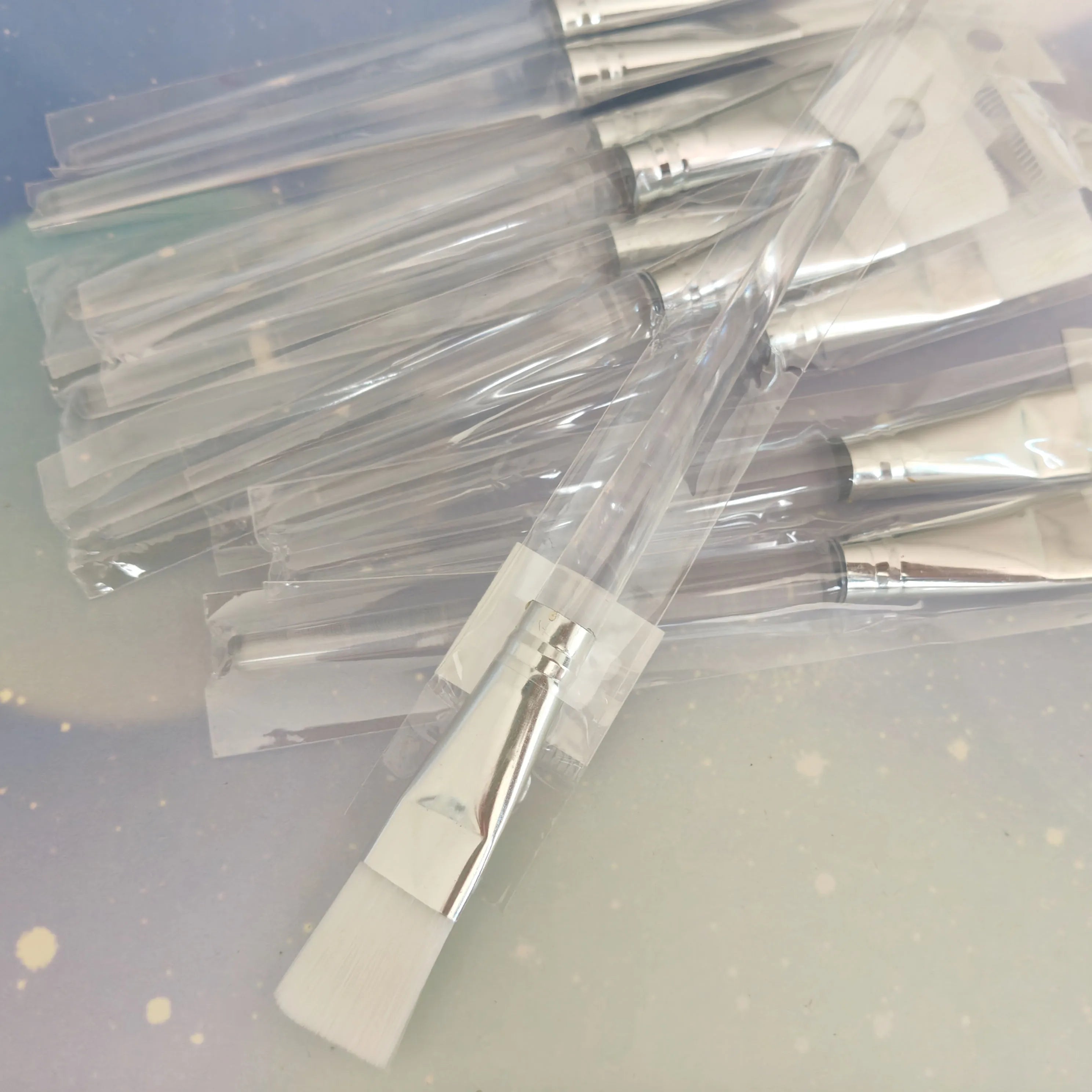 10pcs Facial Mask Brushes Transparent Crystal Rod Face Applicator Brush for Face Mask Application or DIY Mask  Makeup Tools