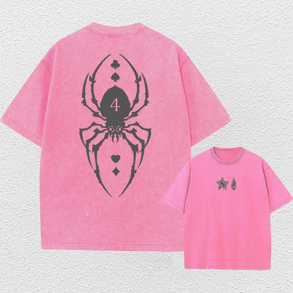Japanese Anime Hunter X Hunter Print T-shirt Men Washed TShirt Hip Hop Streetwear TShirt Summer Harajuku Acid Cotton Tee Unisex - Live Store 4U