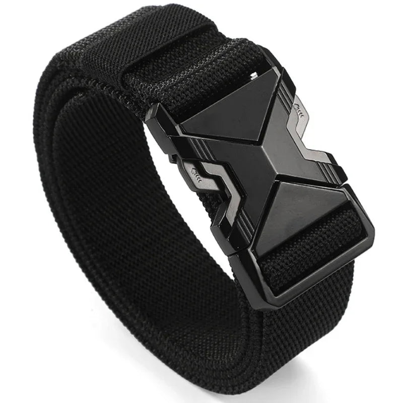 The New Men's 125cm Buckle Belt Nylon Braided Lightweight Breathable Daily Commuter Men's Belt - Live Store 4U