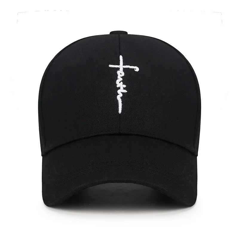 Embroidery English Cross Casual Baseball Cap Men's Women's Youth Adjustable Hat