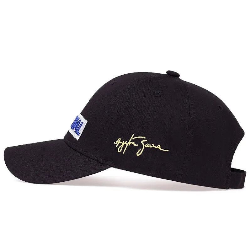 Embroidered "NACIONAL" Baseball Cap with Signature - style Logo