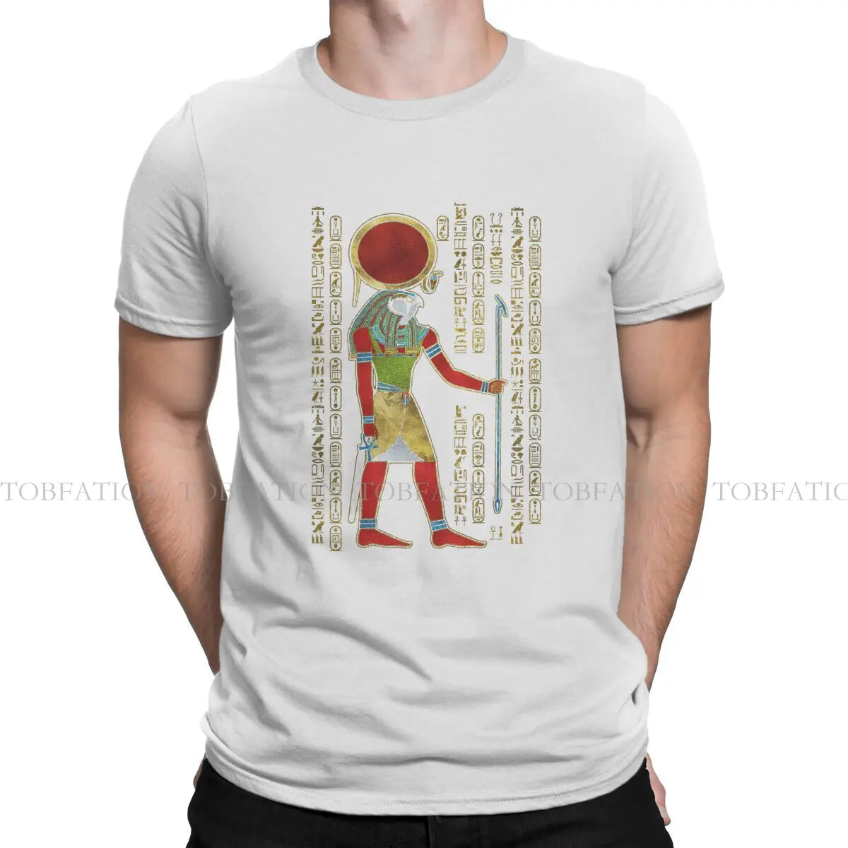 Ancient Egypt Egyptian TShirt for Men Re Horakhty Ra Horakht Ornament Classic Humor Casual Sweatshirts T Shirt