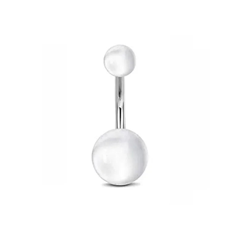 1pc 14G Belly Button Rings Navel Nombril Piercing Stainless Steel Belly Rings Women CZ Body Piercing Crystal Belly Rings Jewelry