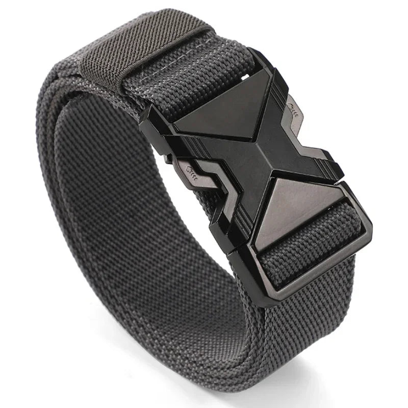 The New Men's 125cm Buckle Belt Nylon Braided Lightweight Breathable Daily Commuter Men's Belt - Live Store 4U
