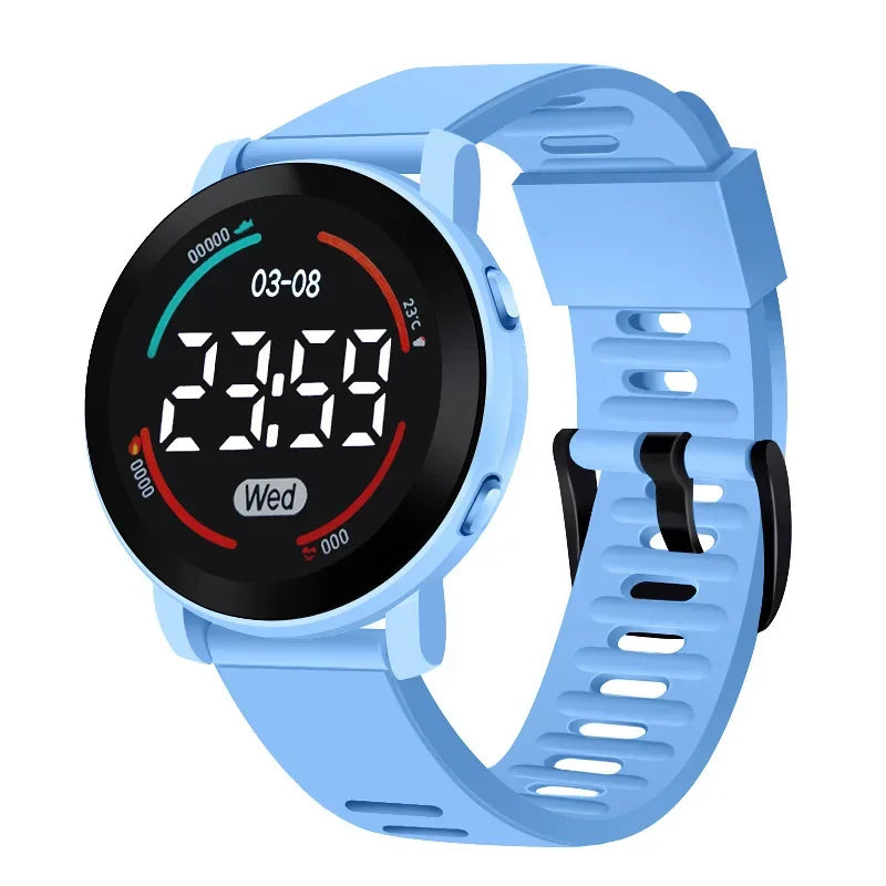Unisex Sports Digital Watch for Men Women Boys Girls Fashion Waterproof Electronic Watches Breathable LED Wristwatch Gifts