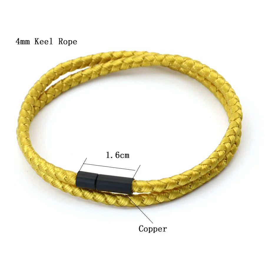 2025 New Simple Style Keel Rope Bracelet For Men Bilayer Wrap Braslet Bangle Homme Nautical Braclet Gifts For Him Pulseria Joias - Live Store 4U