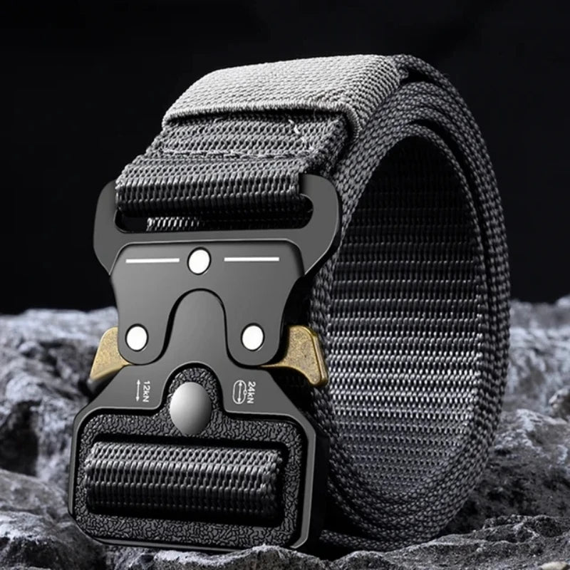 The New Men's 125cm Buckle Belt Nylon Braided Lightweight Breathable Daily Commuter Men's Belt - Live Store 4U