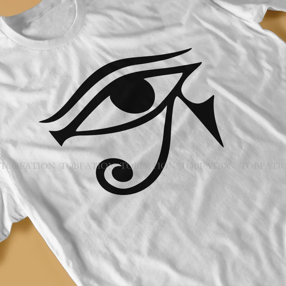 Horus Eye O Neck TShirt Eye of Horus Egyptian Pure Cotton Original T Shirt Man's Clothes Fashion Fluffy