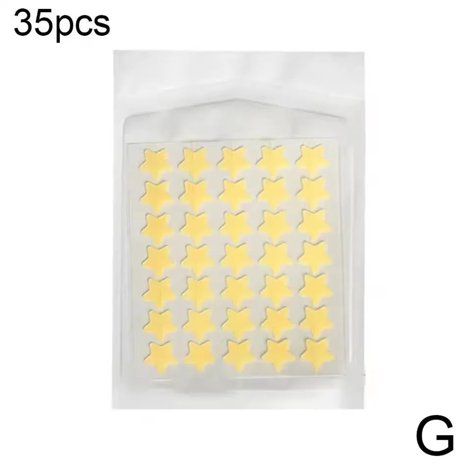 35/40Pcs Colorful Cute Star Heart Shaped Acne Treatment Sticker Invisible Acne Cover Pimple Patch Skin Care