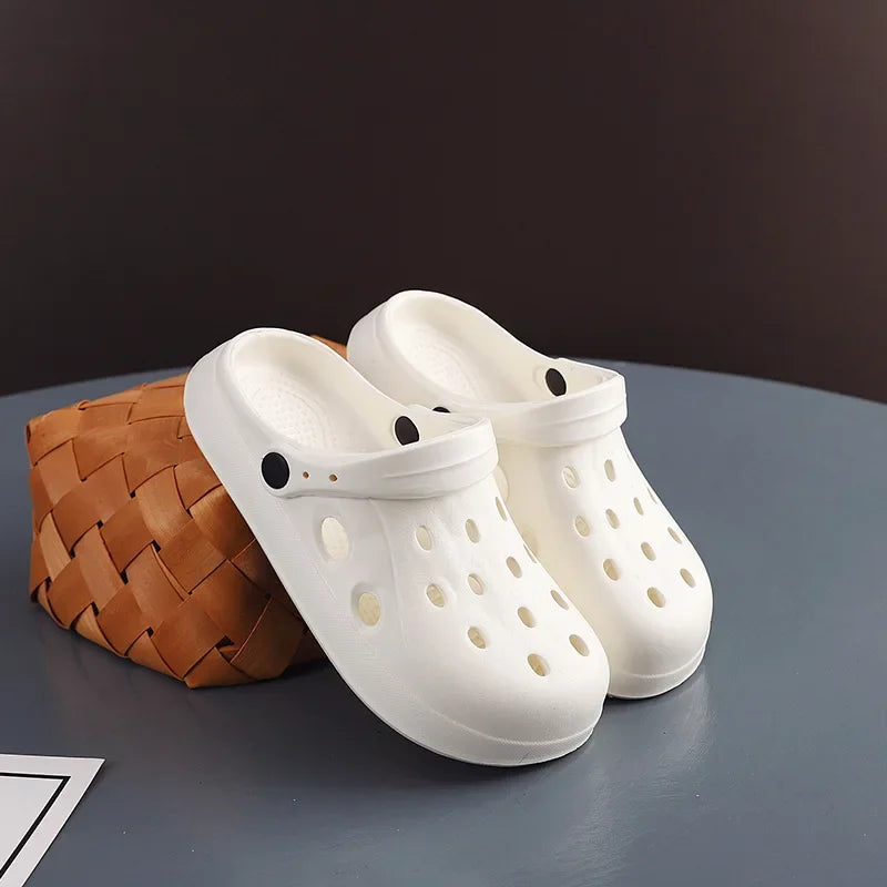 Mens Summer Beach Sandals Unisex Casual Garden Clogs Outdoor Wide Toe CR Sandals for Ladies Non Slip House Shower Slippers