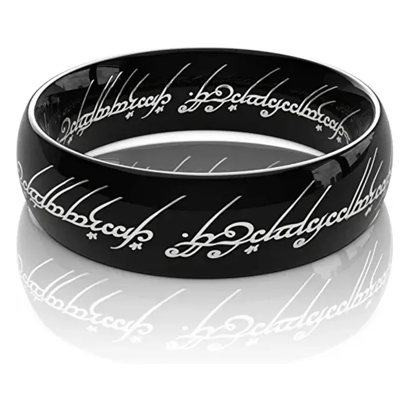 6MM Stainless Steel Laser Engraving Exquisite Couples Wedding Rings, Men And Women Fashion Movie Jewelry Gifts Wholesale - Live Store 4U