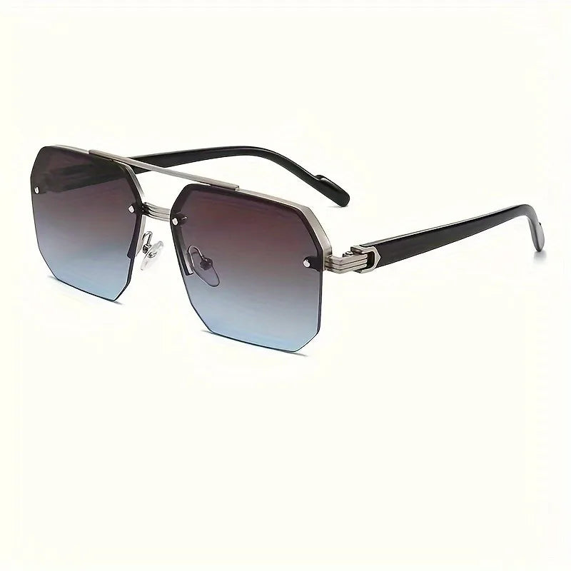 New Fashion Half Frame Cutting Edge Fashion Glasses for Men and Women Trendy European and American Box Fashion Glasses