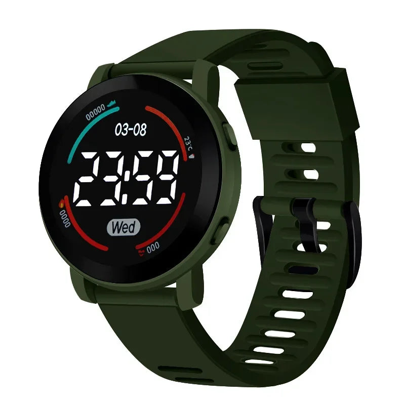 Unisex Sports Digital Watch for Men Women Boys Girls Fashion Waterproof Electronic Watches Breathable LED Wristwatch Gifts