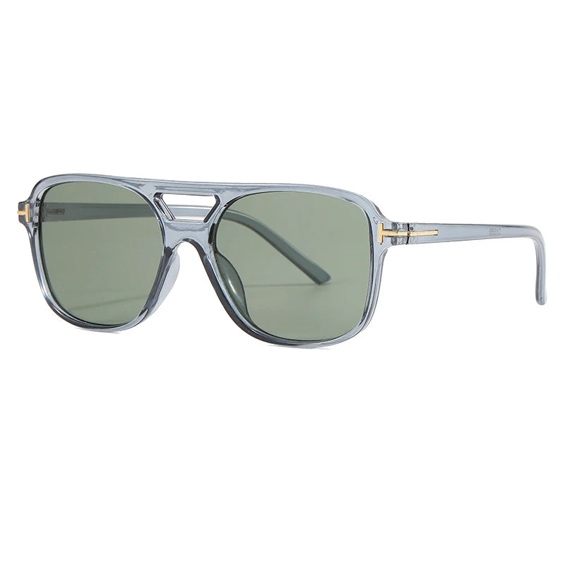 New Fashion Pilot Sunglasses Women Double Bridge Oversized Sun Glasses Oval Goggles Classic Candy Color Design Eyewear UV400