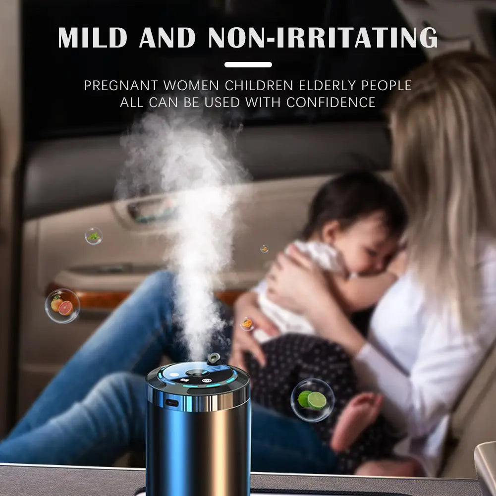 Car Perfume Diffuser Device Intelligent Auto Interior Decoration Humidifier Ambient Light Rechargeable Aroma Diffuser Ornament