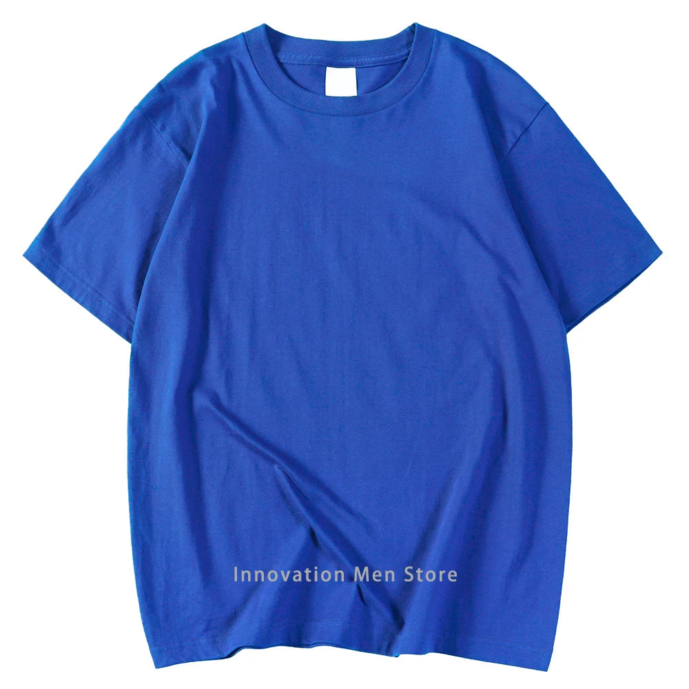 New Candy Color 100% Cotton T-Shirts Men Women 14 Colors Oversized Short Sleeves High Quality Brand Tee Clothing Soft T Shirts - Live Store 4U