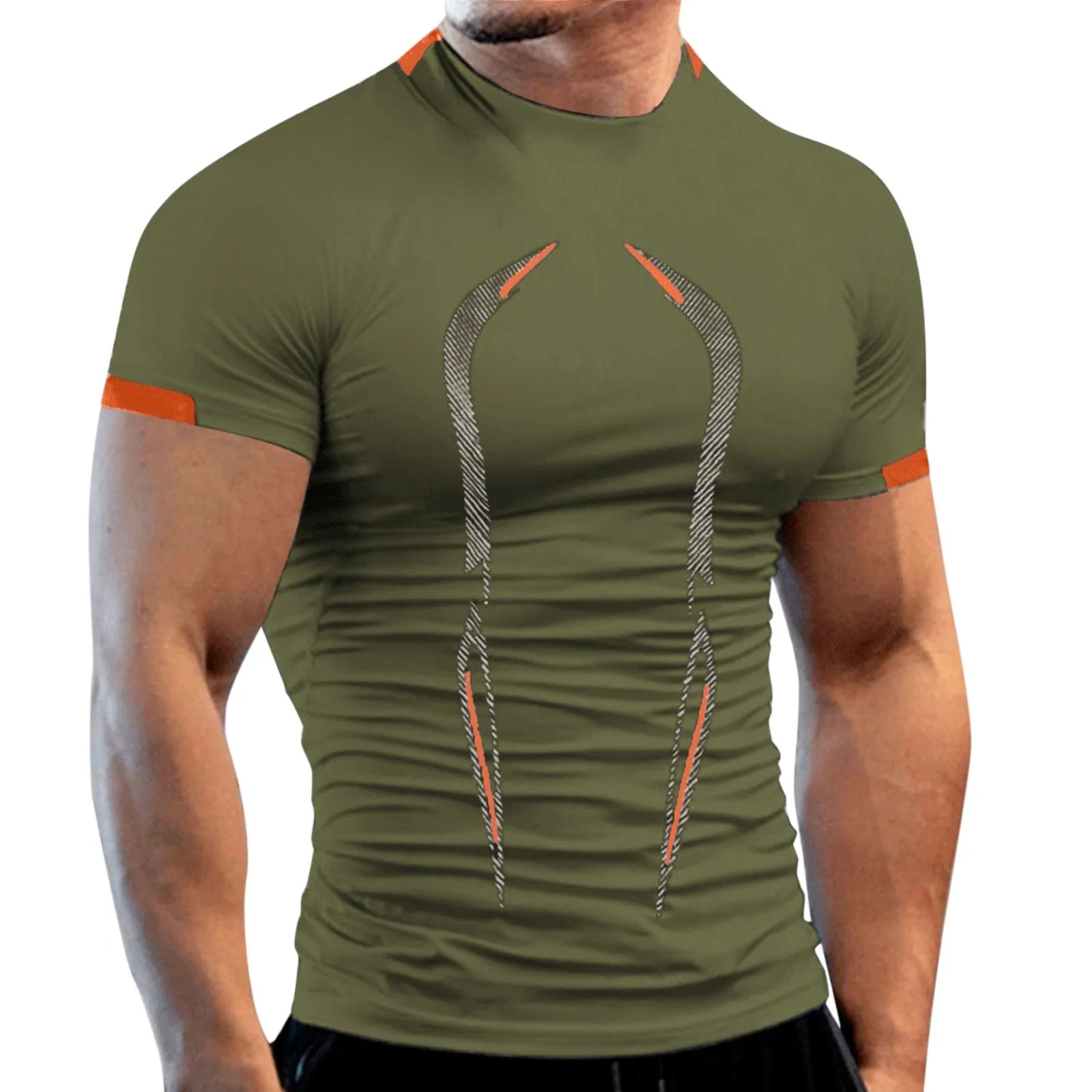 New Summer Gym Breathable T Shirt Men Quick Drying Jogging TShirt Men Training Tees Fitness Tops Running T-shirt - Live Store 4U