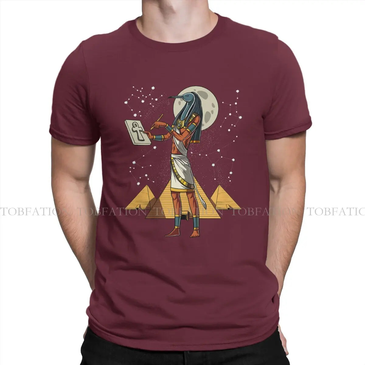Ancient Egypt Egyptian Crewneck TShirts God Thoth Classic Personalize Men's T Shirt Hipster Clothing Size S-6XL
