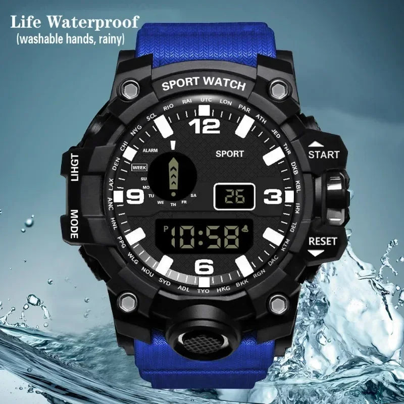 New Multifunctional Electronic Watch for Men Casual Simple Waterproof Sports Mens Watches Fashionable Wristwatch Accessories
