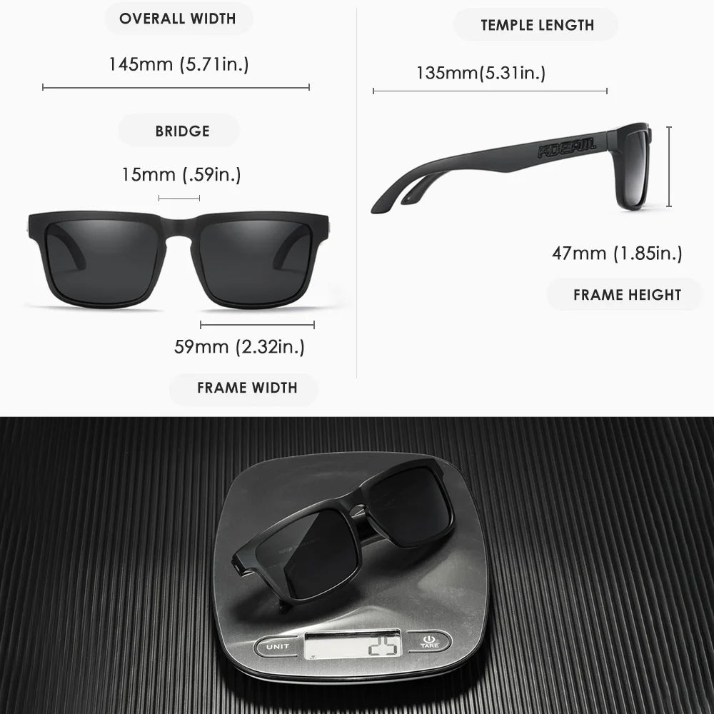 New KDEAM Brand High Quality Men Square Sunglasses Colors Sports Polarized Sun Glasses Reflective Coating Mirrored Lens UV400