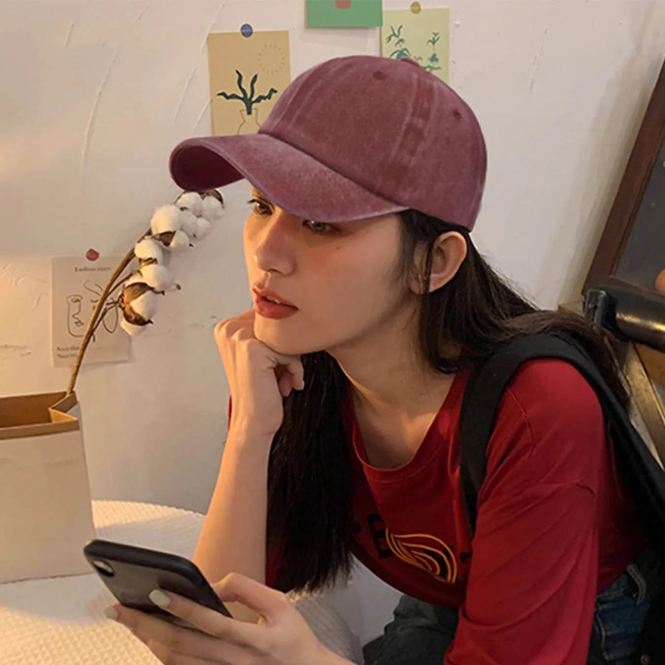 Baseball Cap Washed Cotton Men Women Snapback Hat Vintage Hip Hop Caps Solid Color Dad Hat Bone Casquette Outdoor Casual Sport