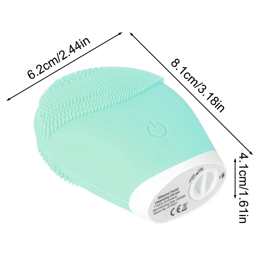 Household Electric Facial Cleanser, Battery Silicone Waterproof Face Washer, For Both Men And Women, Blackhead, Horn Cleaner