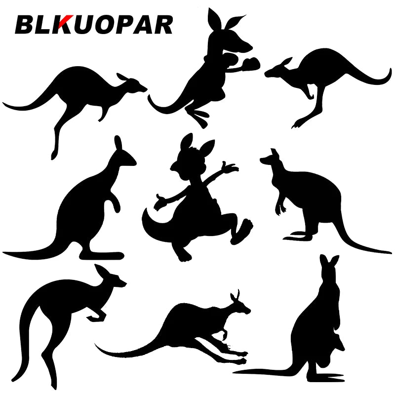 BLKUOPAR For Kangaroo Car Stickers Waterproof Fashionable Decals Personality Occlusion Scratch Motorcycle Surfboard Decor