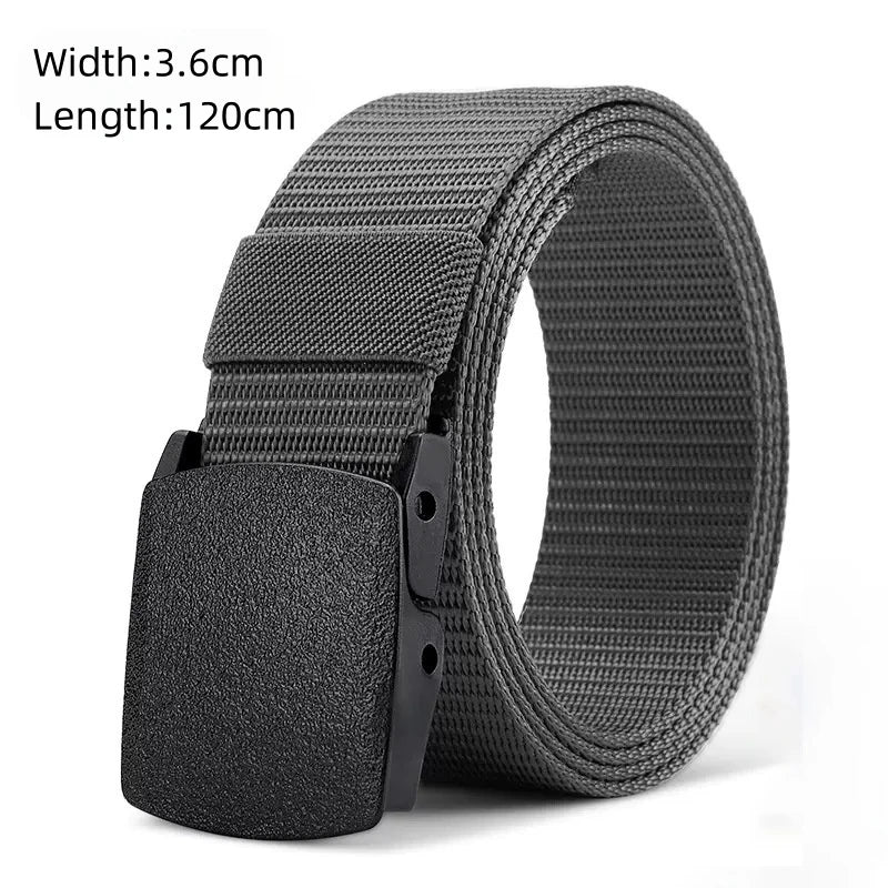 The New Men's 125cm Buckle Belt Nylon Braided Lightweight Breathable Daily Commuter Men's Belt - Live Store 4U