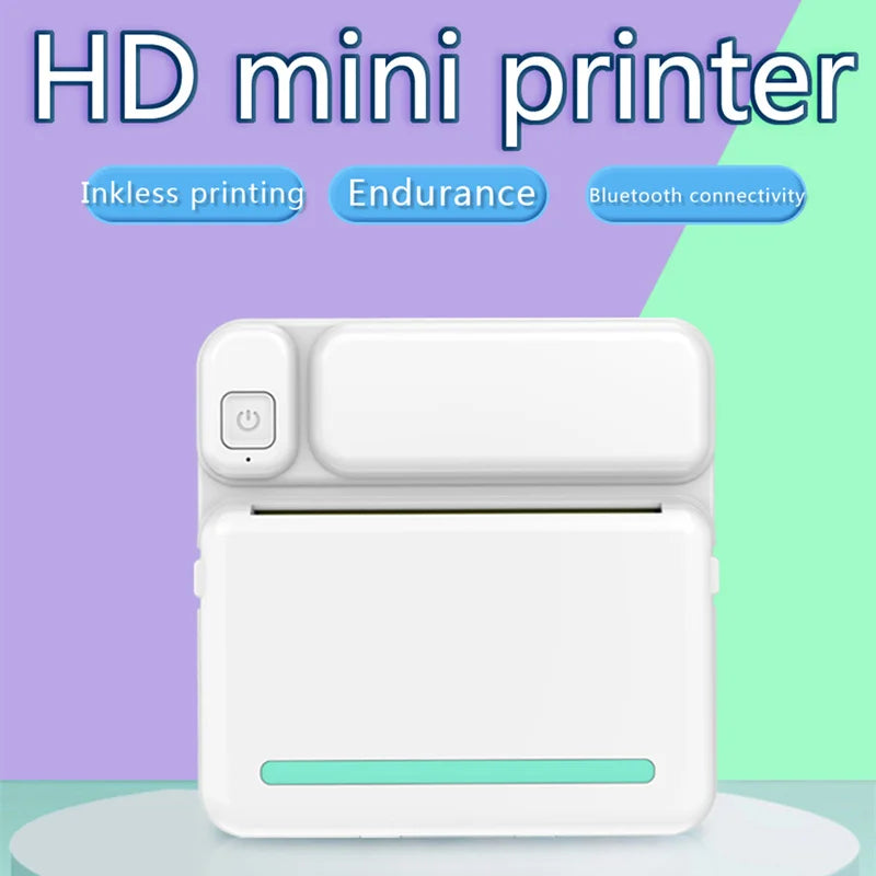 C19 MINI Print Portable Thermal Printer Photo Pocket Thermal Label Printer 58mm Printing Wireless Bluetooth Android IOS