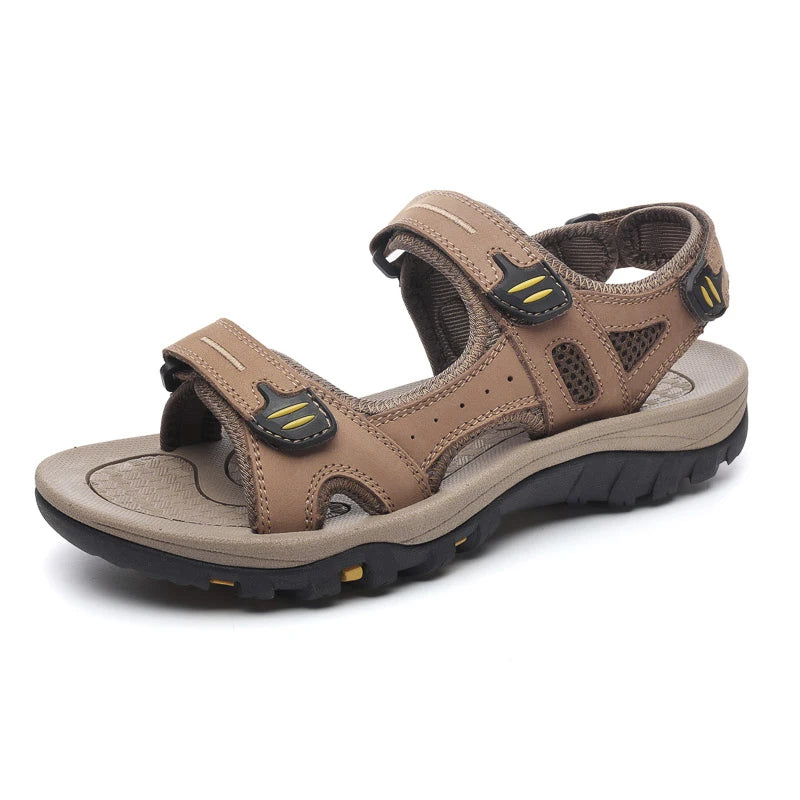 Genuine Leather Men Sandals Summer New Large Size Men Sandals Outdoor Men's Casual Shoes Fashion Sandals Slippers Big Size 38-48