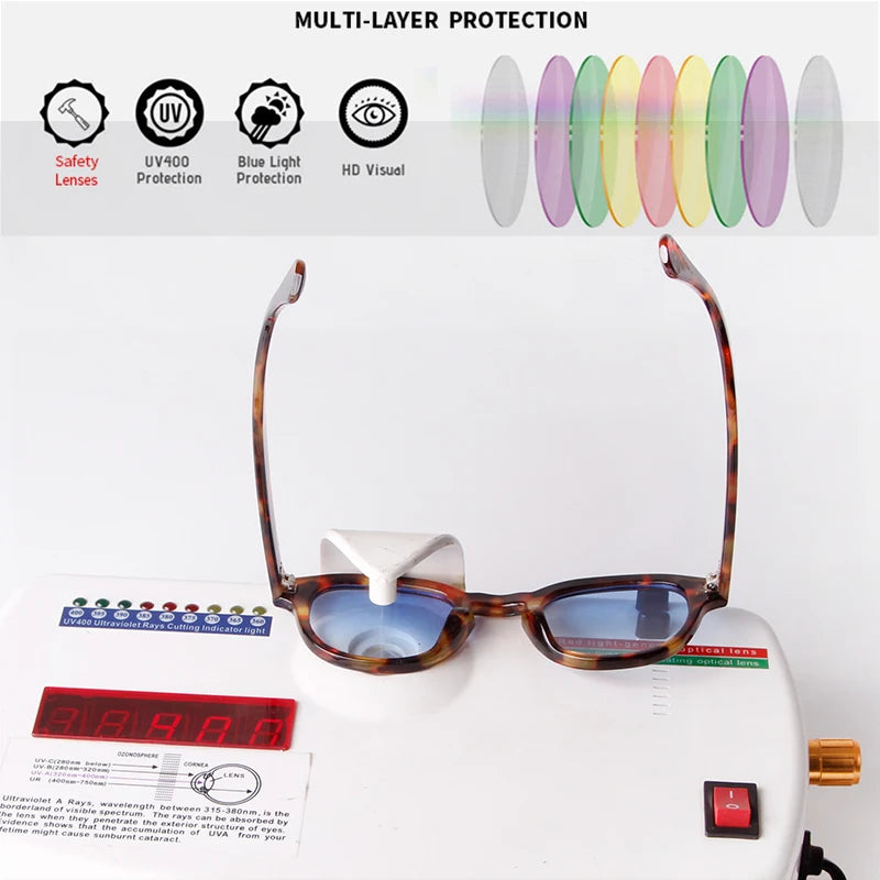 Fashion Gradient Blue Small Round Sunglasses for Women Men Brand Designer Vintage Tortoise Square Sun Glasses Lunettes De Soleil