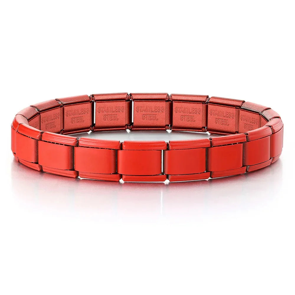 2025 New Men and Women Starry Colors 18 Pieces Italian Charm Fit 9mm Stainless Steel Modular Bracelet Wholesale Jewelry - Live Store 4U