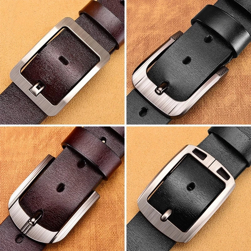 New Trend Men's High Quality Buckled Jeans Leather Casual Belt Business Cowboy Belt Men's Fashion Designer - Live Store 4U