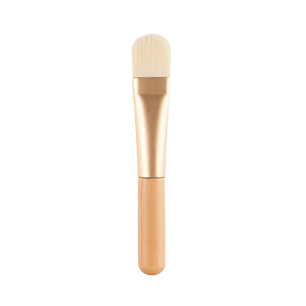 Facial Mask Brush Compact Portable Skincare Tool Soft Makeup Brush Anti-Slip Wooden Handle Brush For Face Care Travel Makeup Bag